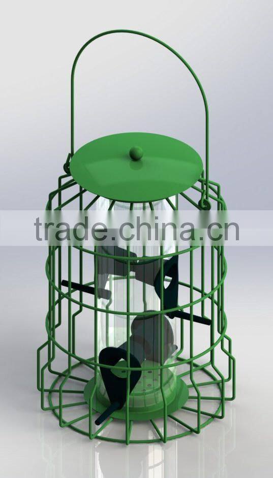 New Style Garden Metal Tube Seeds Hanging Bird Feeder