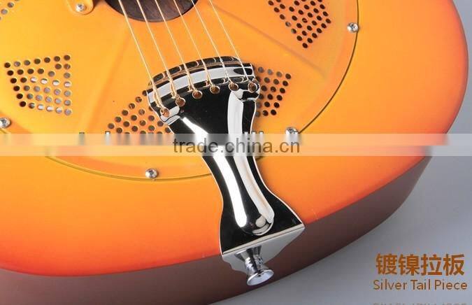 one resonator cone resonator guitar, coppr alloy body resonator guitar, sunburst guitar resonator