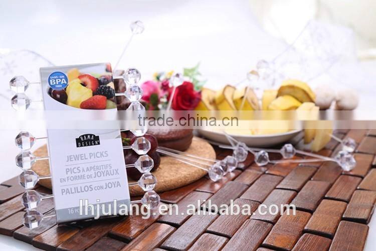 Wholesale useful plastic fruit fork/plastic jewelry fruit fork