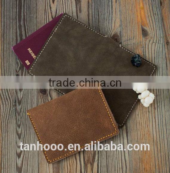 Unique Leather Passport Holder with card slot place card holder OEM the best design