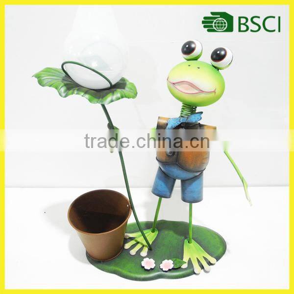 Hot selling popular flower pot animal solar light