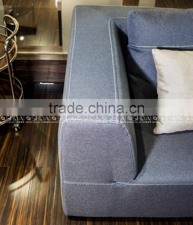 2016 Latest New L Shaped Sofa Designs Linen Fabric Sofa