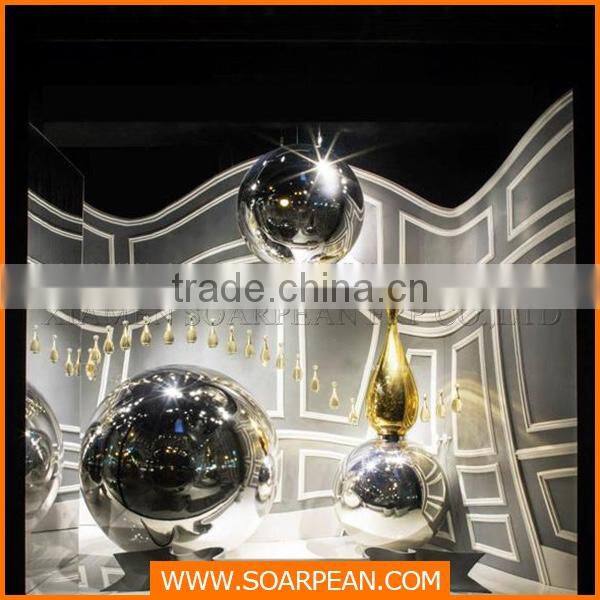 Window Display Custom Made Fashionable Advertising Decoration Mirror Silver Ball