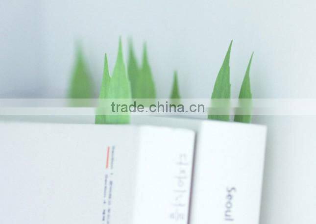 fancy design leaf shape silicone bookmark