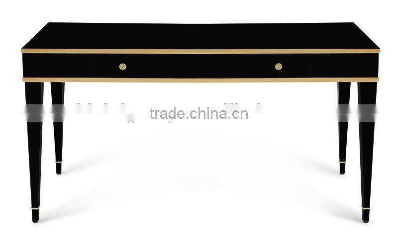 Exquisite Classic Italian Style Royal Blue Office Writing Desk with Golden Trim BF11-08303e