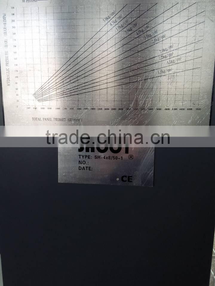 Hot Press SH-4x8/100-1 with Total pressure 1000KN and Working layers 1