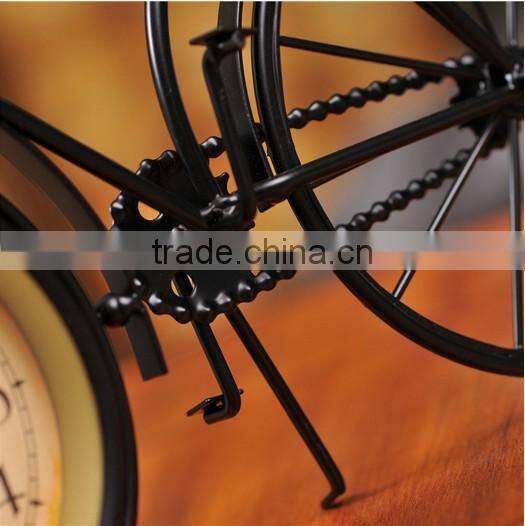 Creative Bicycle Shape Steel Material Table Clock