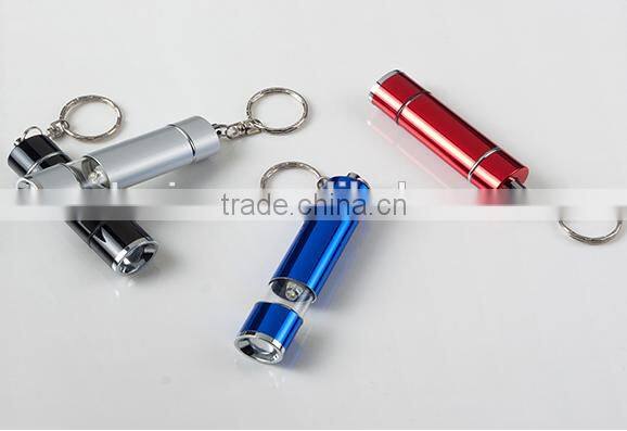 Super Mini Portable LED Flashlight Lamp Light Torch with Keychain / Keyring