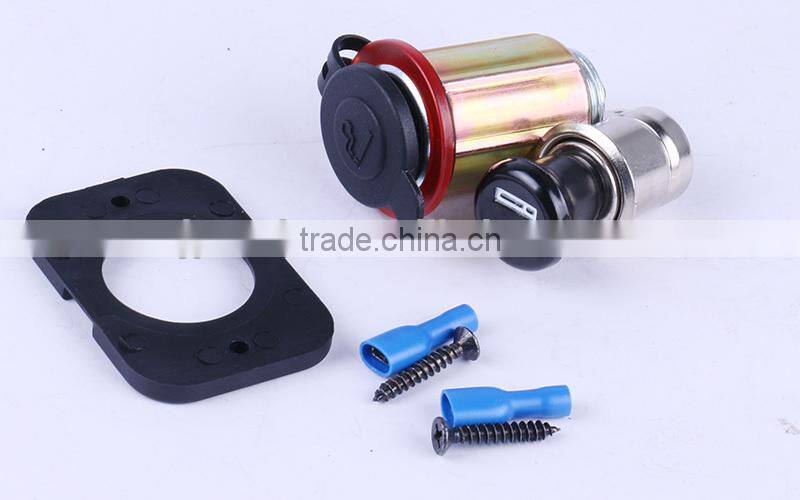 Portable car charger ,h0tmd 12v male car cigarette lighter plug on off switch for sale