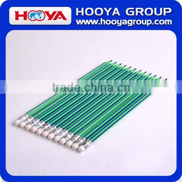 wholesale Student black lead plastic HB pencil with eraser