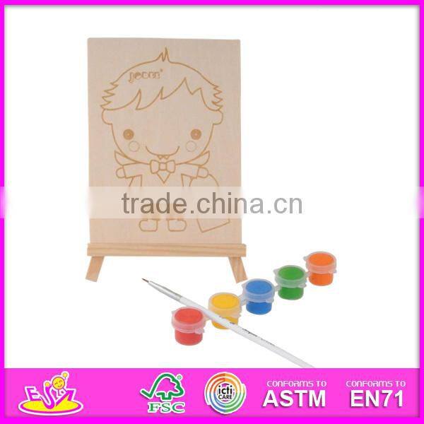 2015 Interesting wood paint toy kids toy,DIY wooden toy paint toy for children,Educational toy wooden paint for baby W03A054-x