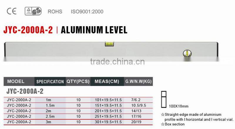 2 vials water level ruler spirit level aluminium