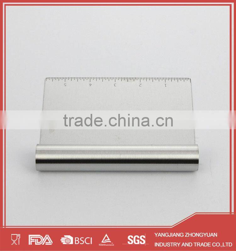 Non-stick stainless steel dough scraper with scale