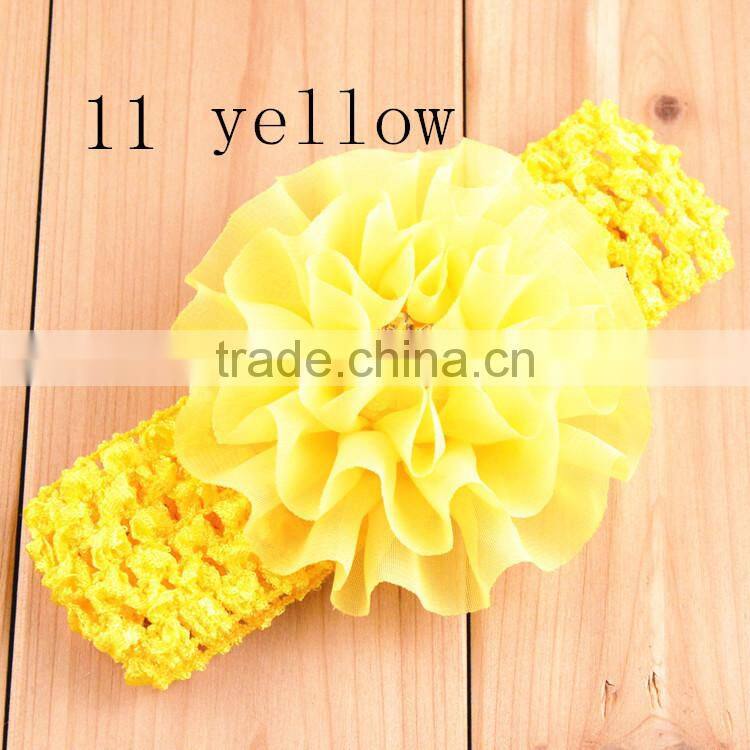 New Fashion Nice Baby Girl Turban Hairband /Lace Flower Baby Elastic Headband/Kids Hair Accessories Flower Lace Headband