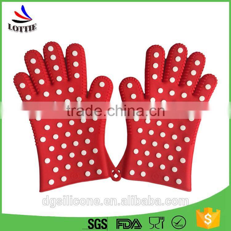 Kitchen Tools and Uses Smoking Grilling Silicone BBQ Gloves Grill Set five finger shape silicone glove