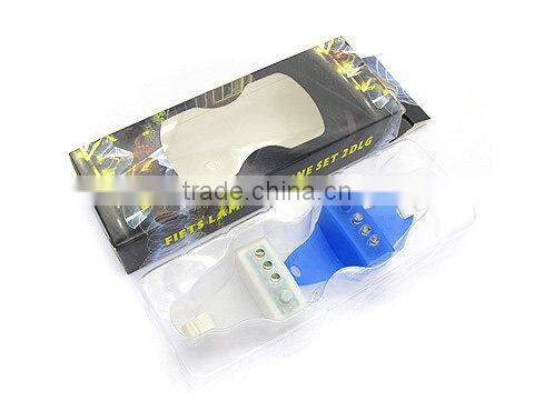 Super Bright 3 Led White Blue Lights Front Rear Silicone Bike Light Bicycle Tail Light