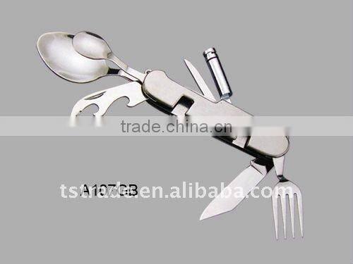 2014 Picnic Multi stainless steel barbecue tool set outdoor tableware/Multi knife/Pocket knife(K526ASS)