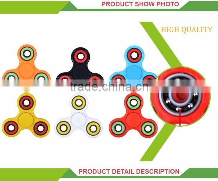 Hot selling real color plastic spinner toy fingertip gyroscope