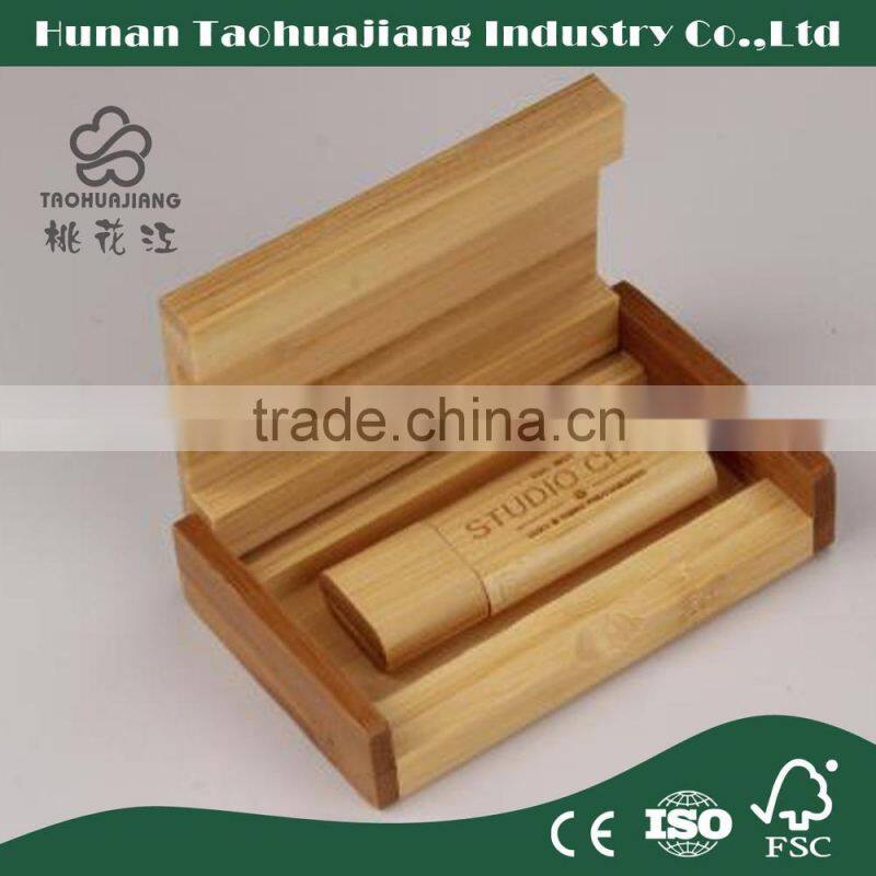 4G/8G/16G/32G Wooden USB Flash Drive Bamboo U Disk + Bamboo Case