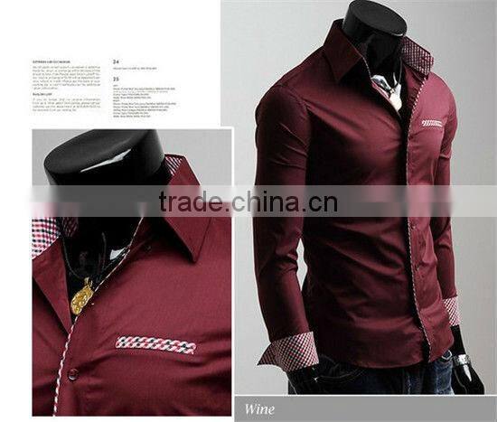 MOQ 5PCS Hot style latest fashion designs shirt for man slim fit casual man shirt