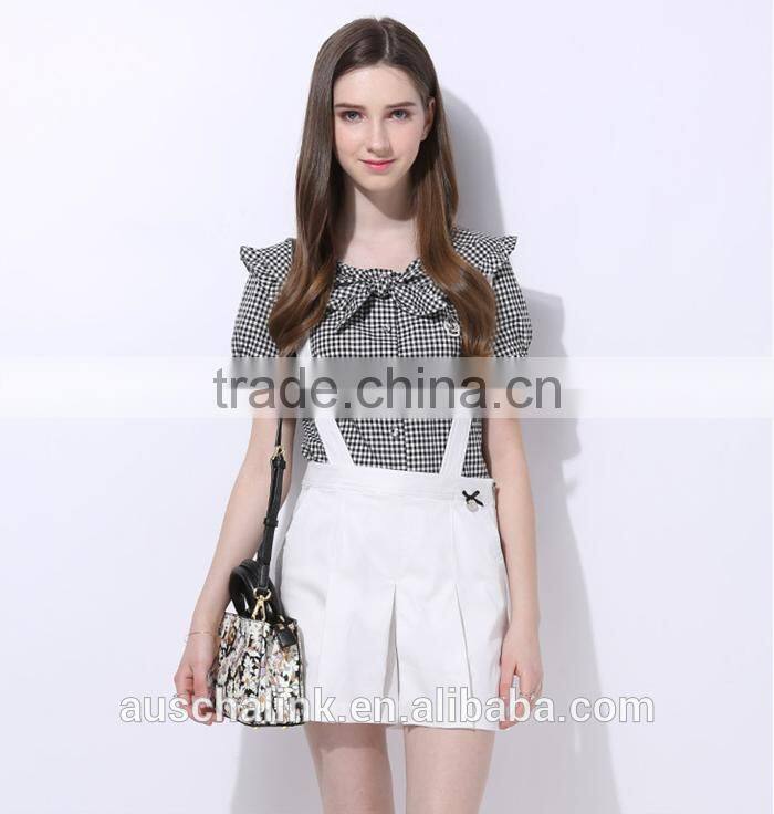 personalized summer ladies short pants suspenders fashion design
