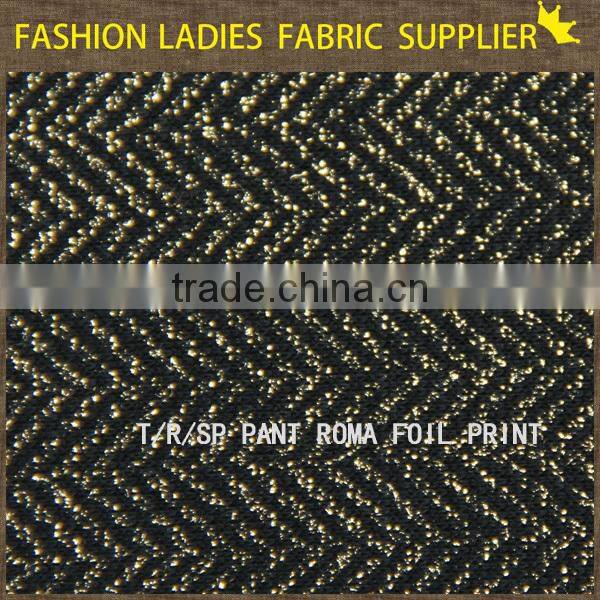 latest fashion pants foil pante roma for trousers wholesale many stocks pante roma fabric