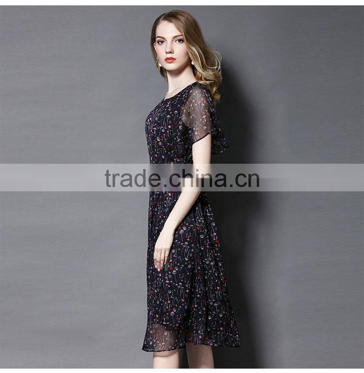 MAXNEGIO Long Summer Lady Dresses Elegant Design Fashion Chiffon Dress