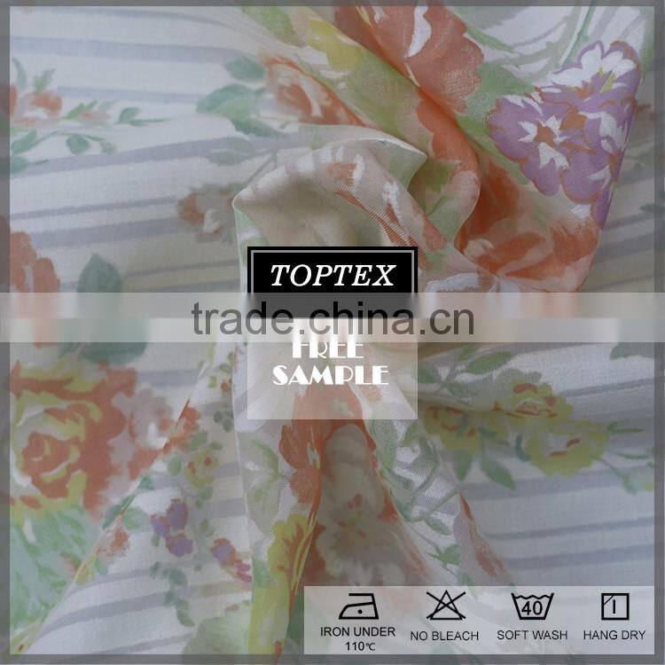 High Fashion Colorful Woven Printed Fabric/Custom Printed burn out Fabric