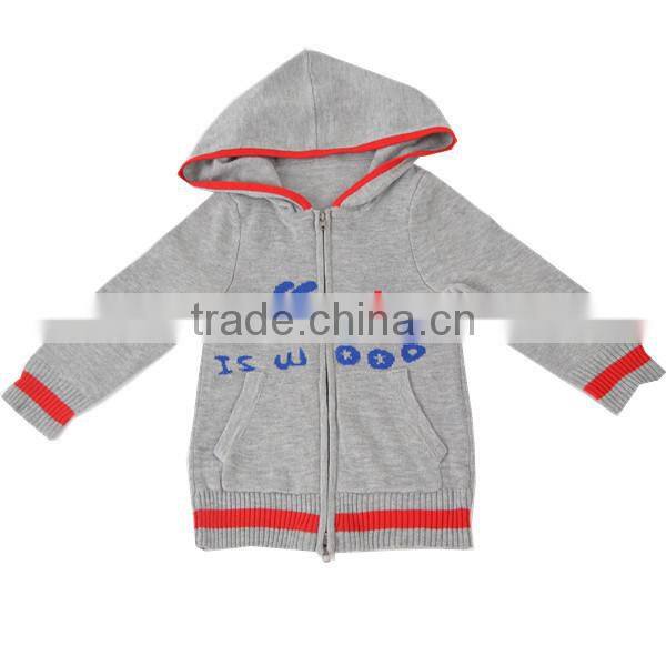 2014 Spring 100% cotton boy's cardigan sweater