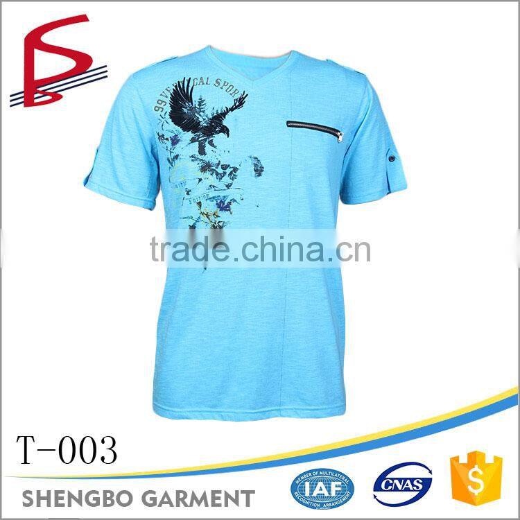 2016 summer v neck t shirt for men