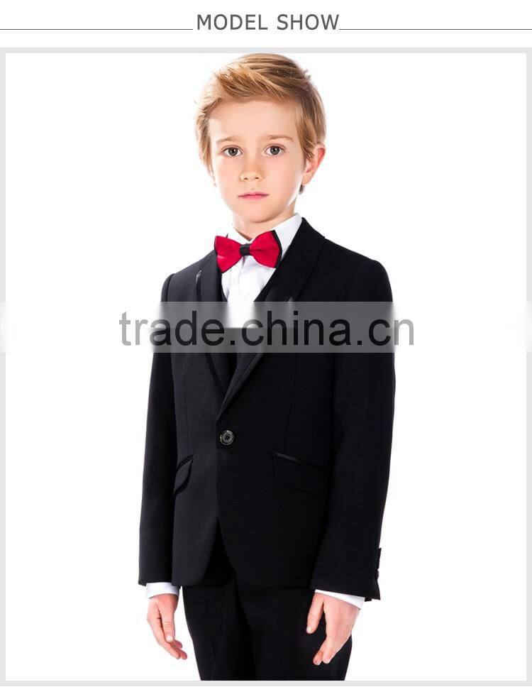 ELPA NXB0045 formal designer slimming wholesale black 3 piece kids boys suits