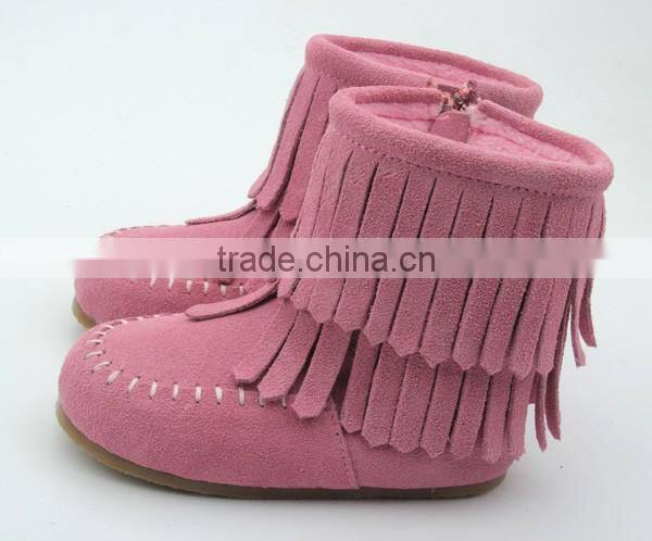 Factory baby leather shoes baby winter boots moccasin boots