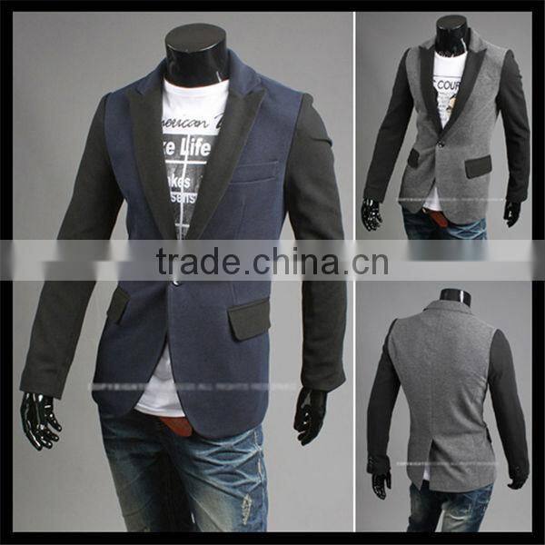 fashion korea style spring casual one button slim tuxedo blazer