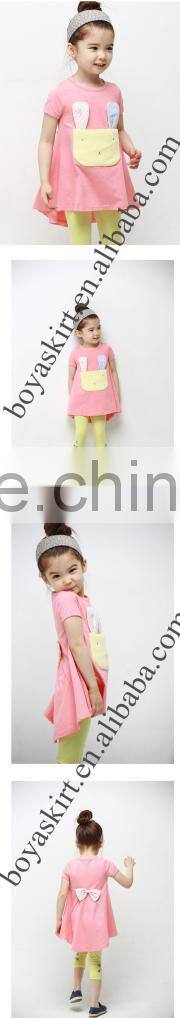 Girls sweet cotton outfit rabbit suit for Spring toddler cotton clothes set boutique kids outfits wholesale clothing in stock