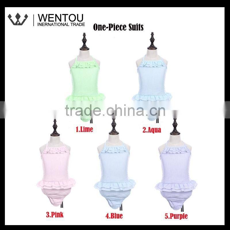 Monogrammed Blank Seersucker Swimsuits