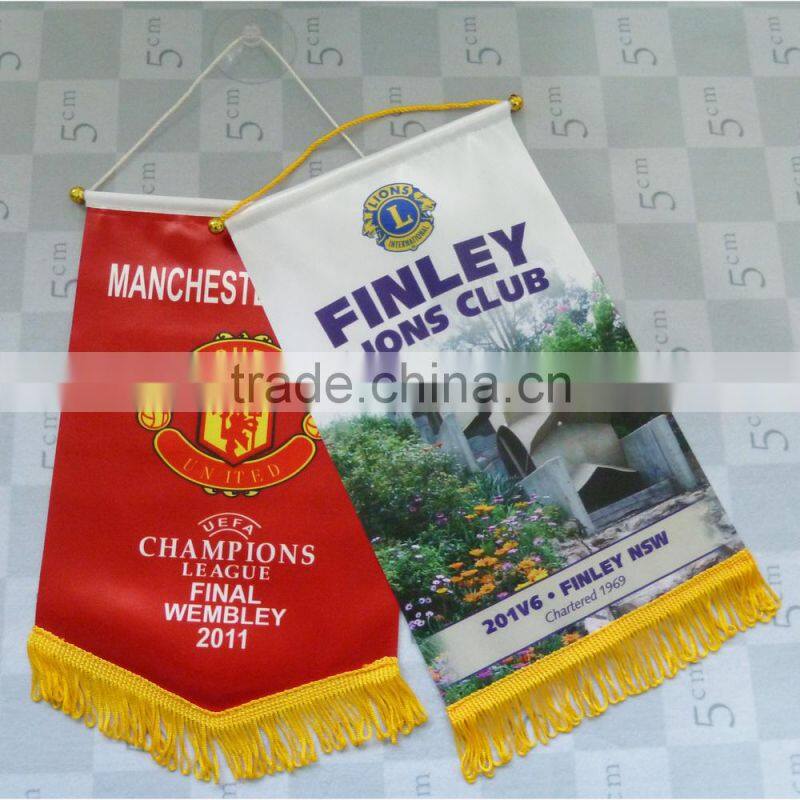 printed hanging satin pennant