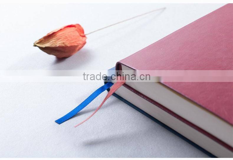 A5 PU planner embossed logo leather daily planner softcover notebook