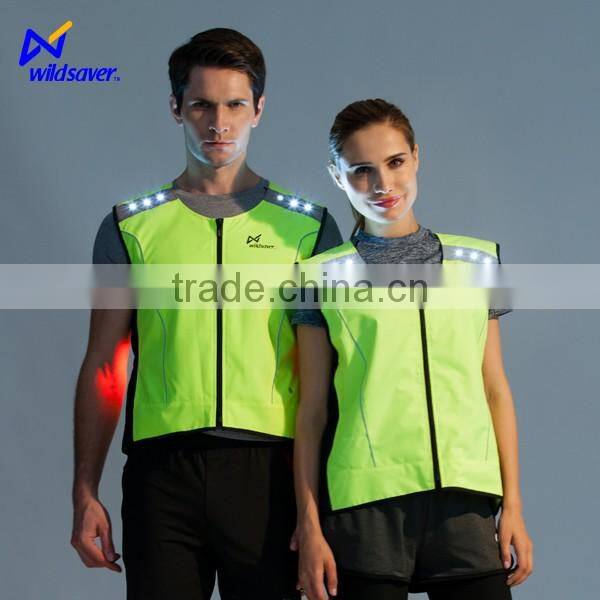 Outdoor flashing led running vest/led jogging suit/led sport vest