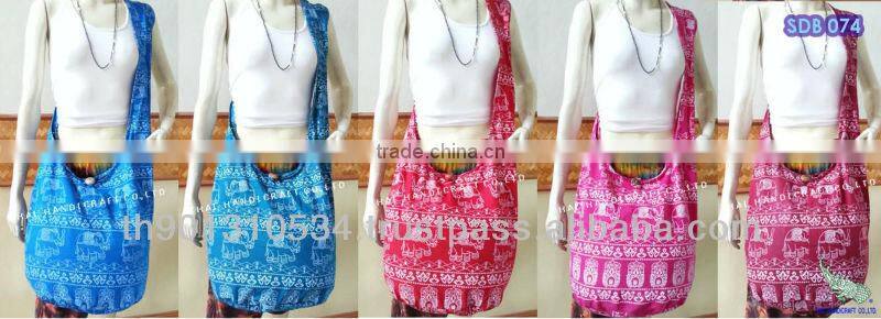 Thai Large Cotton Shoulder Hippie Boho Hobo Sling Crossbody Yaam