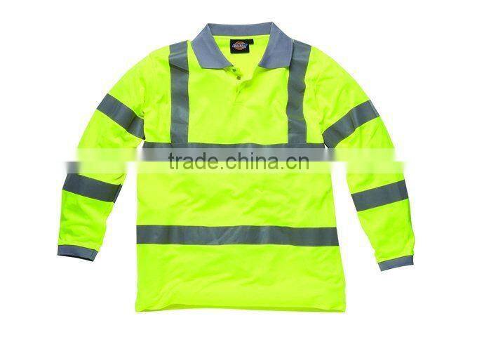 High Visibility long sleeve Polo Shirt