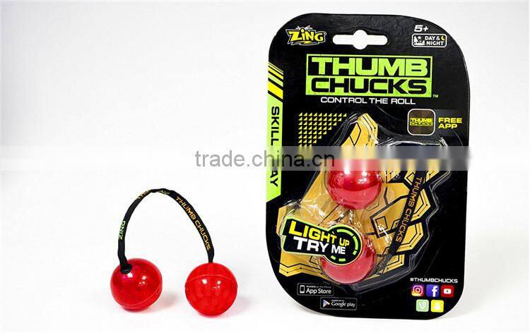 Hot Sell LED Fidget Toys Begleri ,Finger Yoyo Ball ,Thumb Chucks
