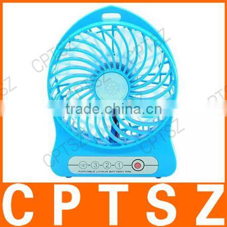 Fashion Summer Cool Super Wind Portable Lithium Battery Fan ABS Material with Portable USB Cable