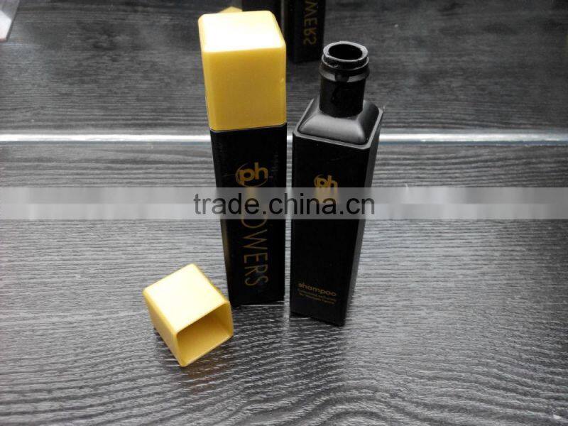 Hotel cosmetic bottle square type plastic bottle
