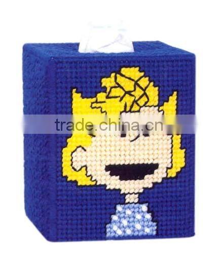 DIY goods,3D Cross stitch Embroidery.beautiful.Tissue Box-002-01