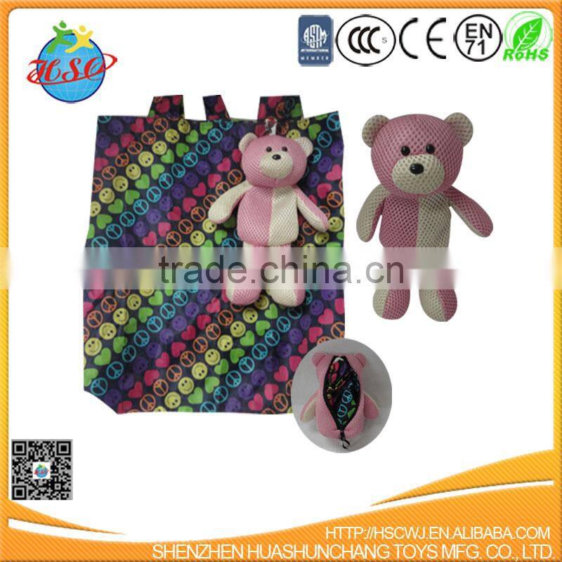 fashion plush penguin foldable shopping bag