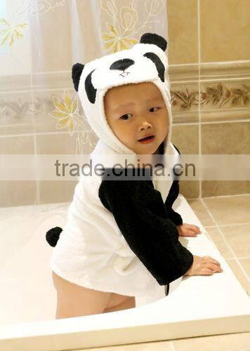 100% cotton breathable penguin design baby bath robe/kids bath robes