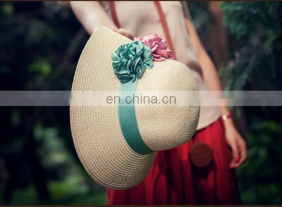 Summer Collapsible Straw Hat Straw Plaited Article Outdoors Sunshade Hat