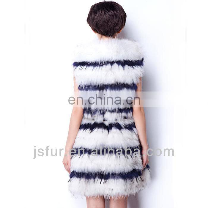 2013 noble hotsale in EU real raccoon fur vest