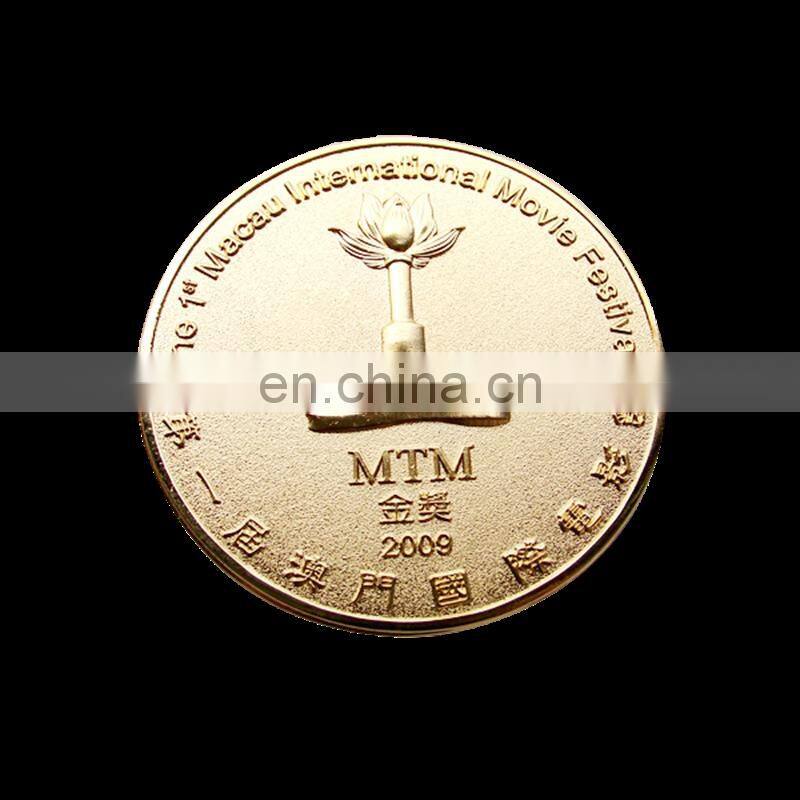 Gift used engraved logo souvenir gold coin