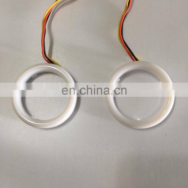 dual color cotton light LED halo ring angel eyes white amber